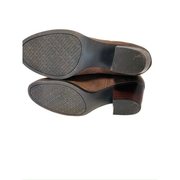 Vintage Bandolino Bdzepny 0206 Brown Nubuck Womens Leather Booties Size 8M - Picture 4 of 6